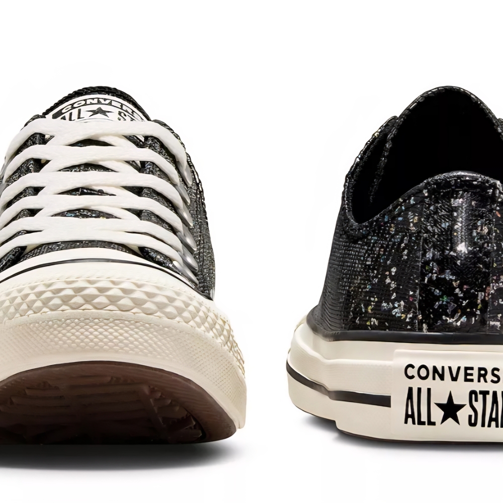 Converse Black Glitter Sneakers